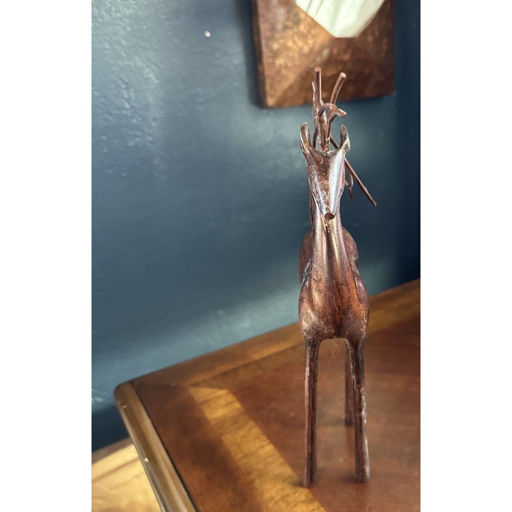 Metal Christmas Reindeer 10” Tall From Toes to top of Antlers
